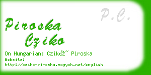 piroska cziko business card